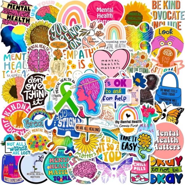 Mental Health Quote Stickers - 50 Stuks