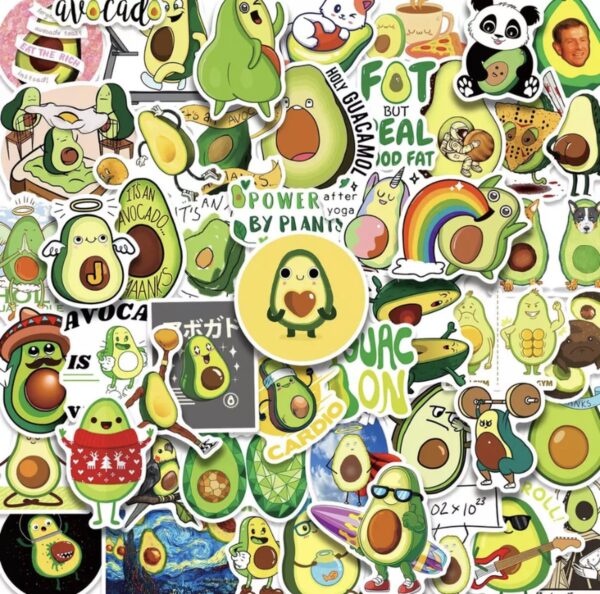 Avocado Stickers - 50 Stuks