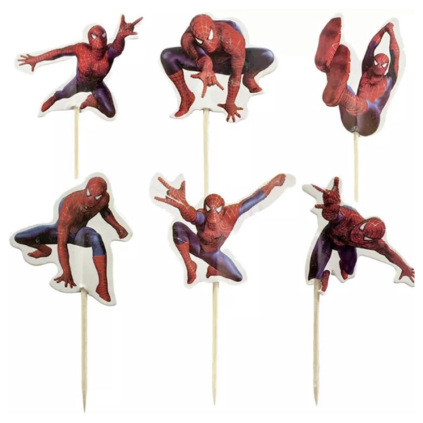 Spiderman Cupcake Toppers 24 Stuks