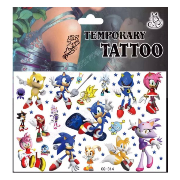 Sonic The Hedgehog Tattoo - Tattoos voor Kinderen