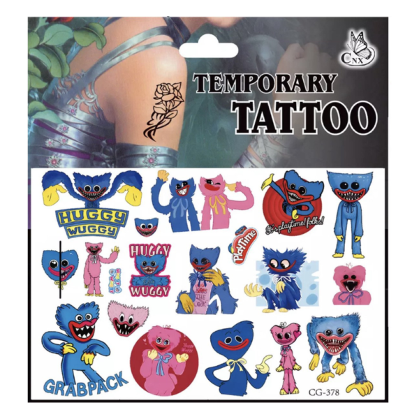 Huggy Wuggy Tattoo - Tattoos voor Kinderen